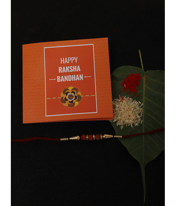 YouBella Rakhi and Greeting Card Combo for Brother (Multi-Colour) (YBRK_78)